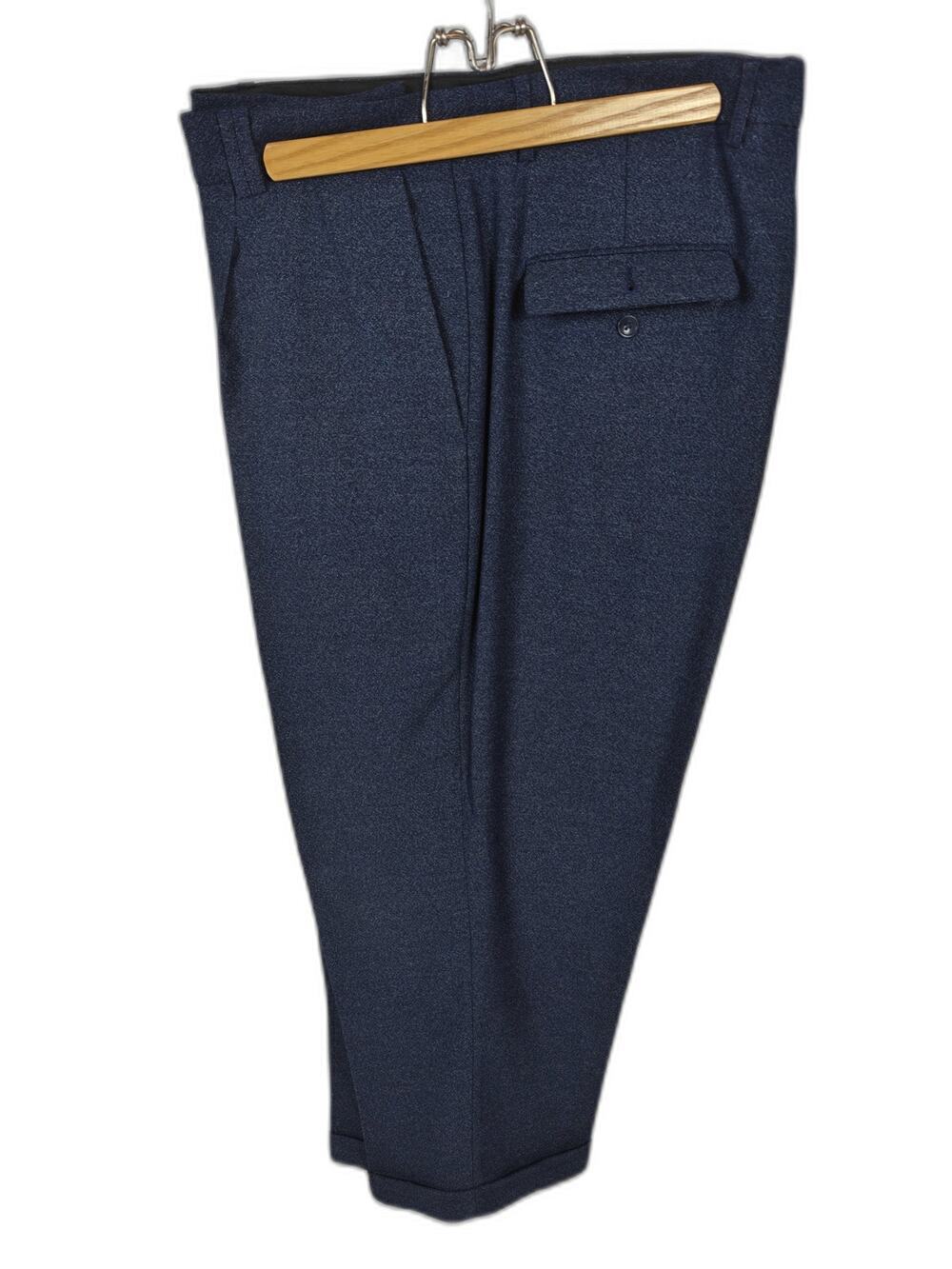 Silversilk Men's Blue Pleated Dress Pants Size 44x32 Cuffed Classic Fit Slacks